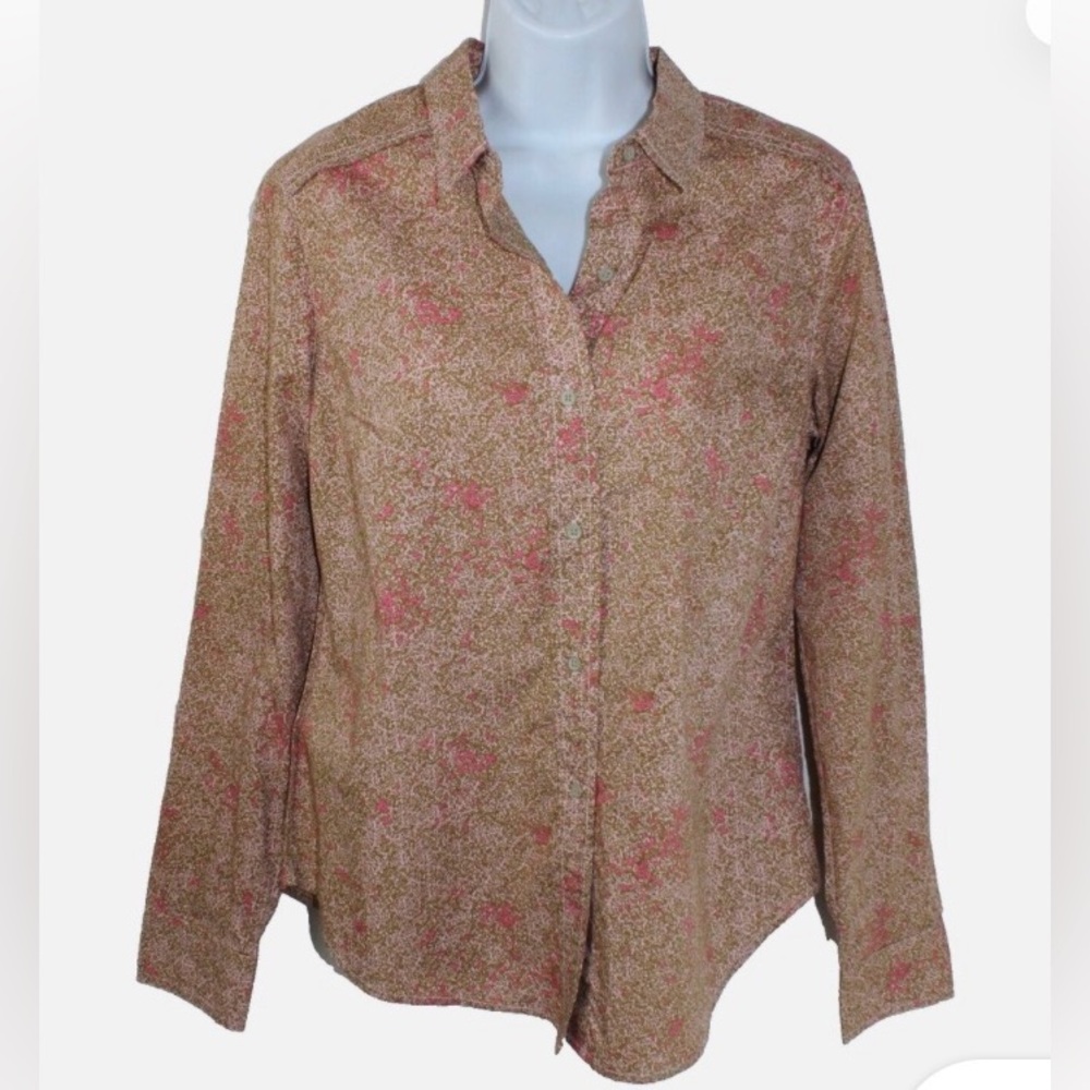 Eddie Bauer 100% cotton long sleeve shirt size medium